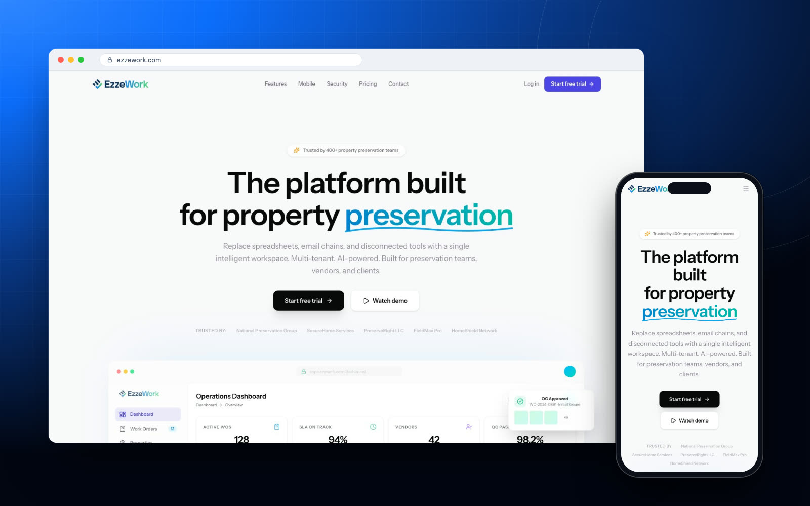 Multi-Tenant Work-Order Platform for Property Preservation