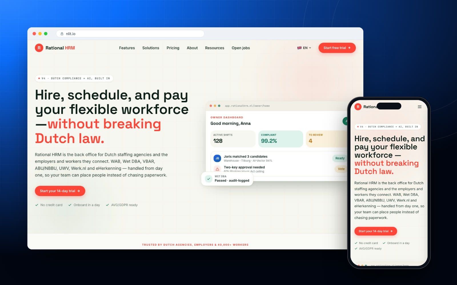 Marketing Site for a Dutch Staffing Compliance Platform